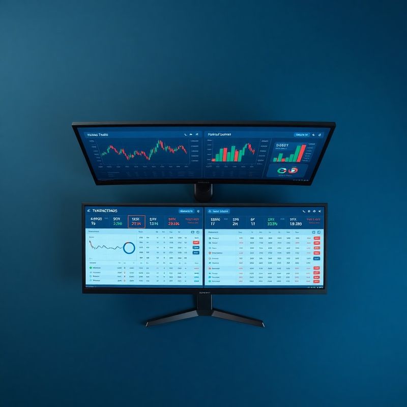 Dashboard de tranzacționare cu paneluri de risc și grafice live