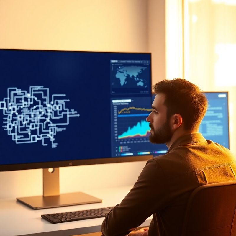 Vizualizare a platformei Mic Grup cu flux algoritmic și dashboard de performanță